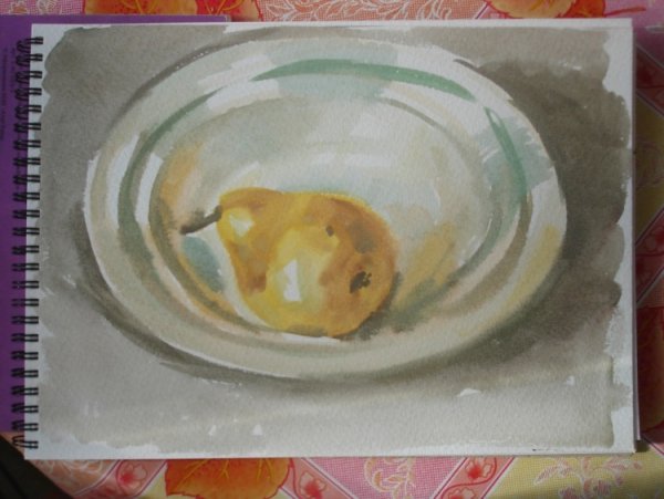 Тарелка акварелью