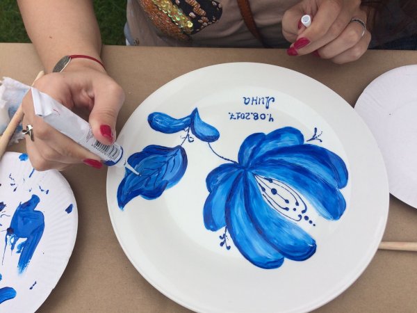 Мастер класс гжельской росписи детям