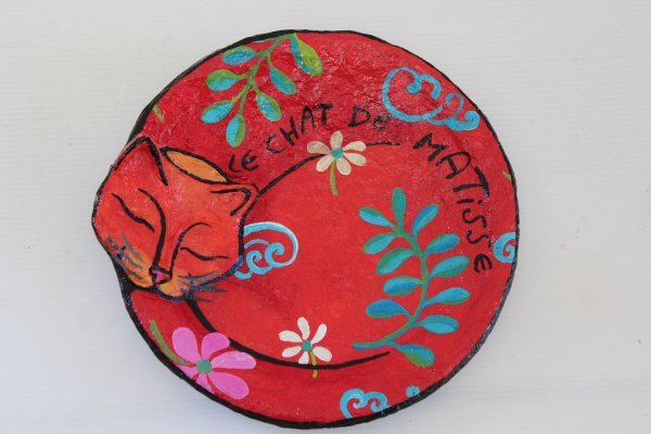 Папье маше тарелка