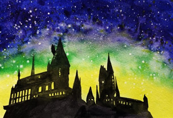 Хогвартс гуашью