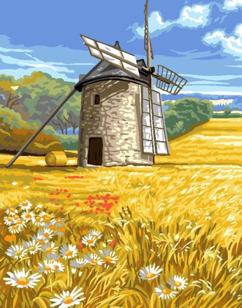 Мельница в поле