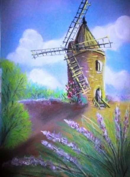 Мельница пастелью