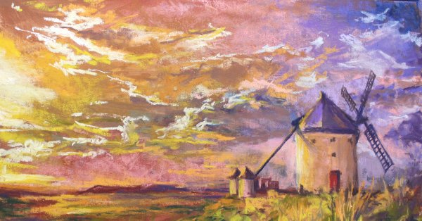 Мельница пастелью