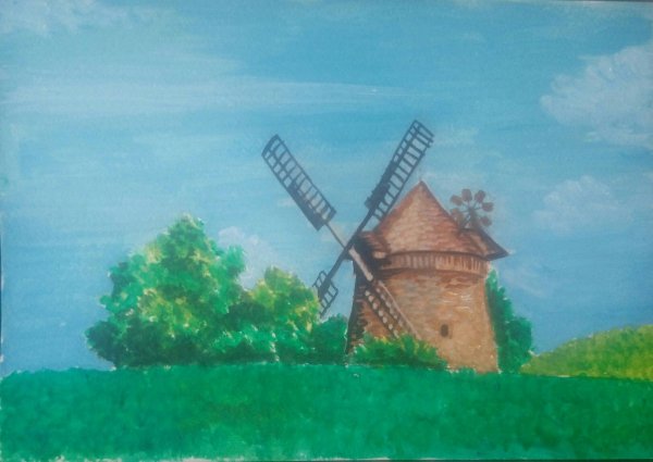 Михайловское мельница живопись