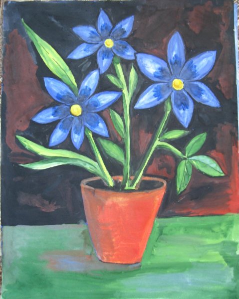 Рисунки гуашью цветы