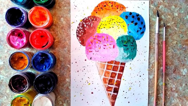 Нетрадиционное рисование мороженое