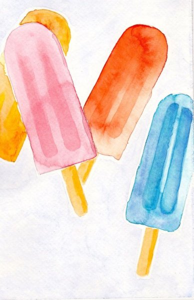 Мороженое гуашью рисование
