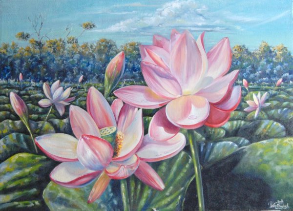 Лотос живопись