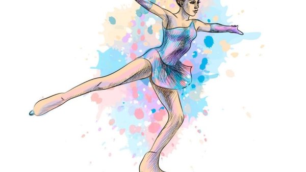Фигуристка иллюстрация