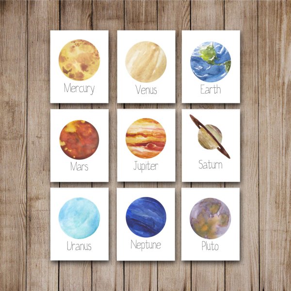 Солнечная система акварелью