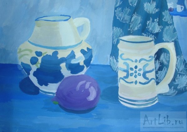 Декоративный натюрморт Гжель