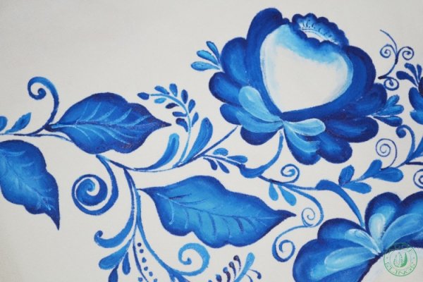 Композиция гжельской росписи