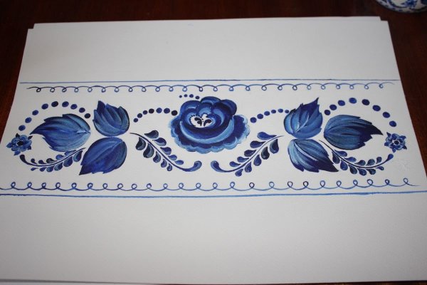 Гжель роспись