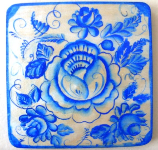 Гжель гуашью