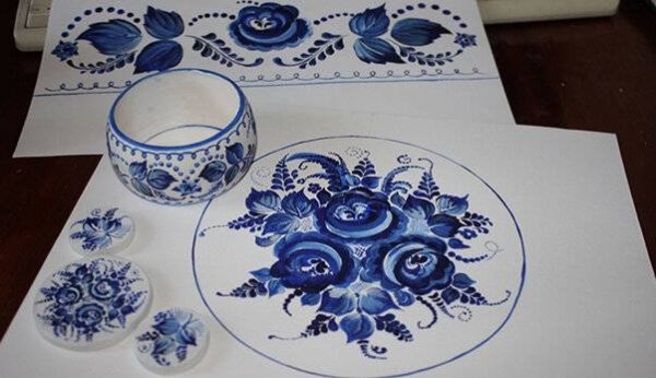 Гжельская керамика техника гжельской росписи