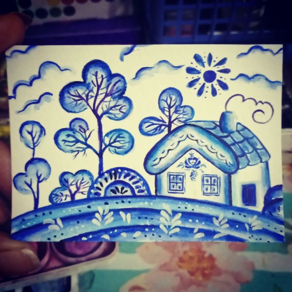 Гжель элементы