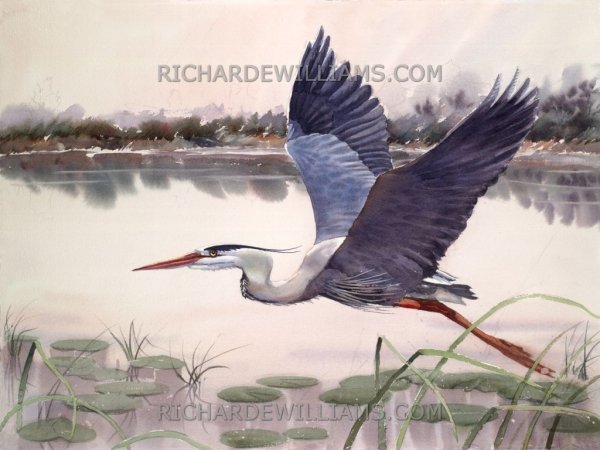 Цапля в японской живописи