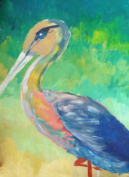 Гуашь картины болота