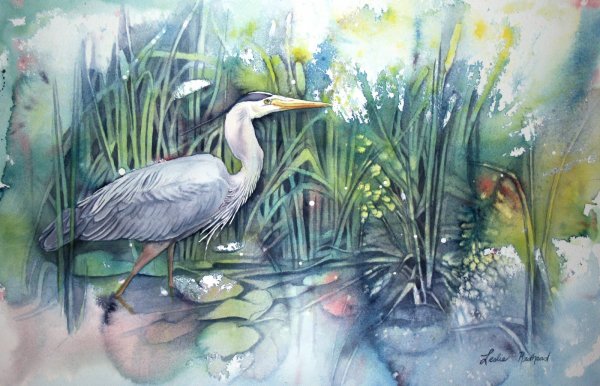 Пейзаж с журавлями