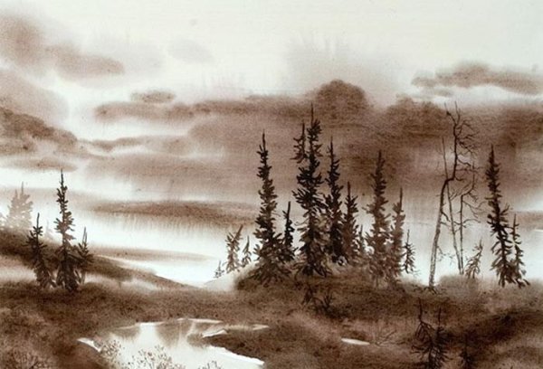 Гризайль Левитана