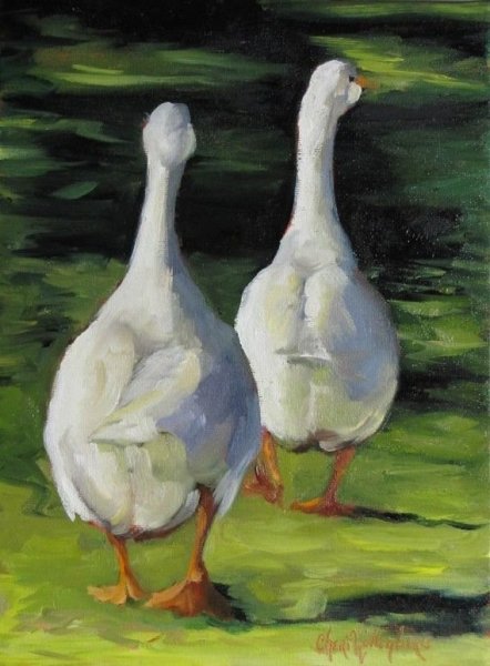 Гуси на картинах художников