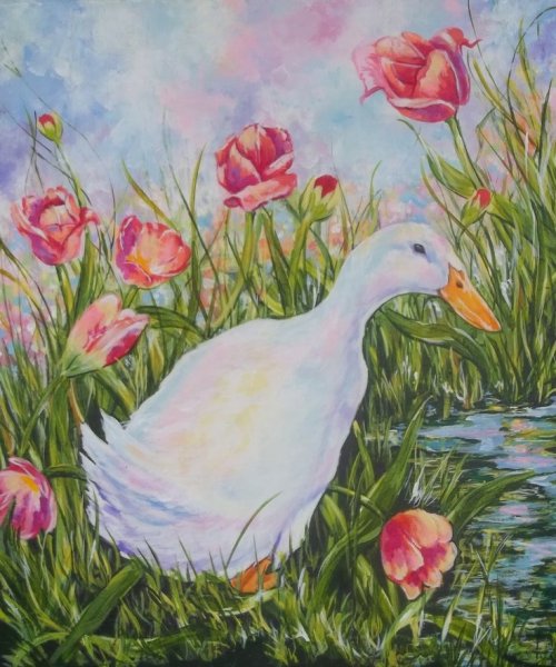 Утята в живописи