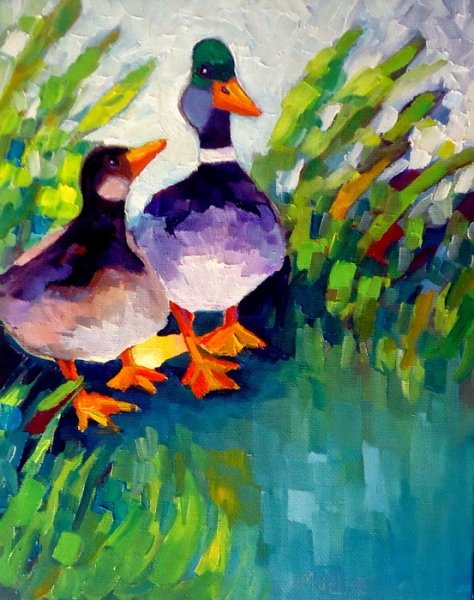 Декоративная живопись гуашью птицы