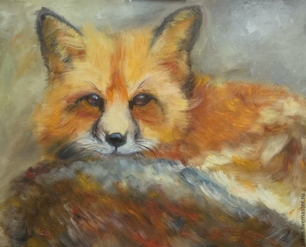 Лиса гуашью