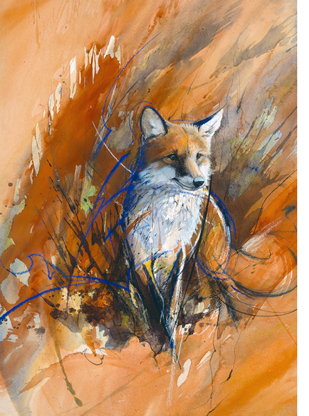 Лиса гуашью
