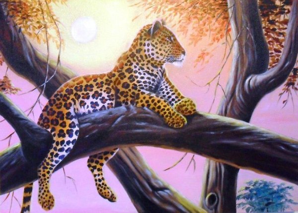 Леопард маслом