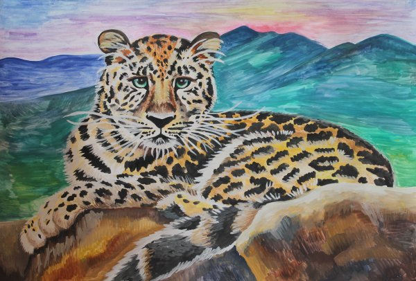 Пластилинография Дальневосточный леопард