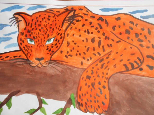 Рисунок леопарда на конкурс