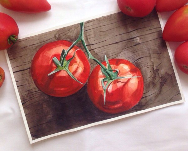 Помидор акрилом