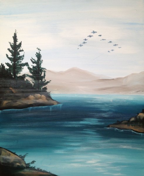 Море и горы акварелью