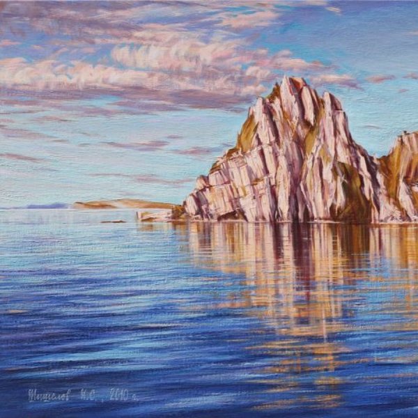 Озеро Байкал акварель