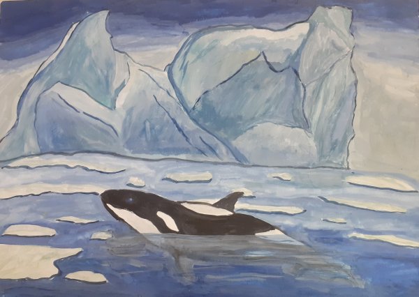 Касатка гуашью