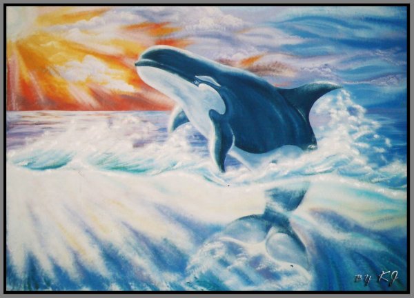 Касатка гуашью