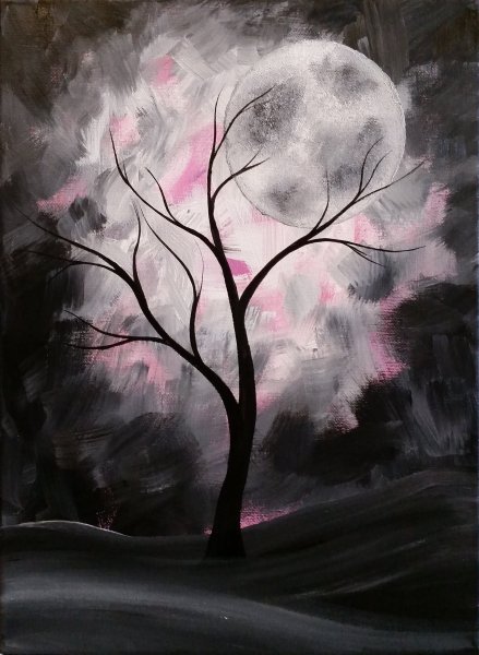 Мрачные картины акрилом