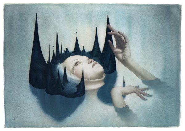 Grisaille пейзаж