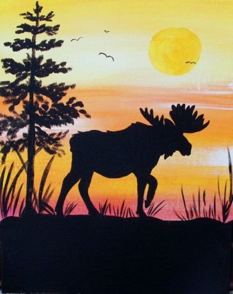 Силуэтное рисование для детей