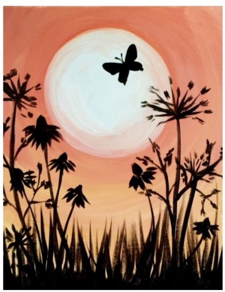 Силуэтное рисование гуашью