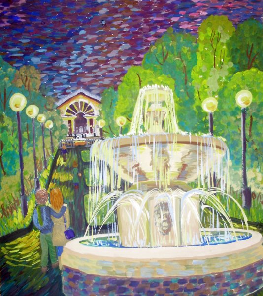 Фонтан иллюстрация