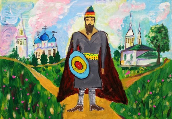 Рисунки детей богатыри земли русской