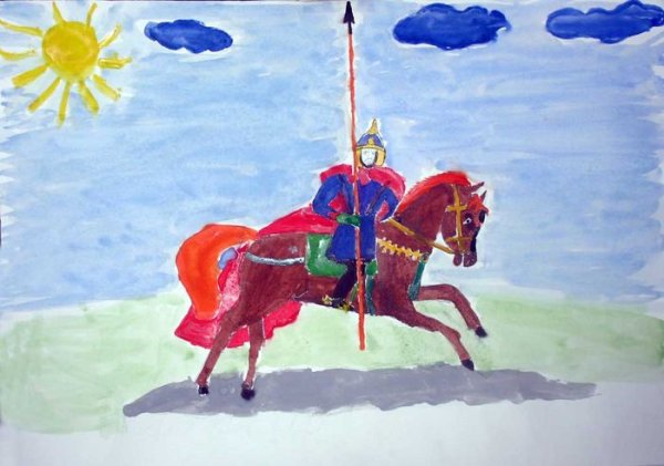 Детские рисунки богатырей