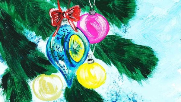 Рисование Новогодняя елка