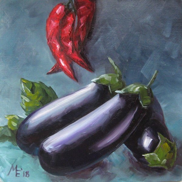 Баклажан живопись