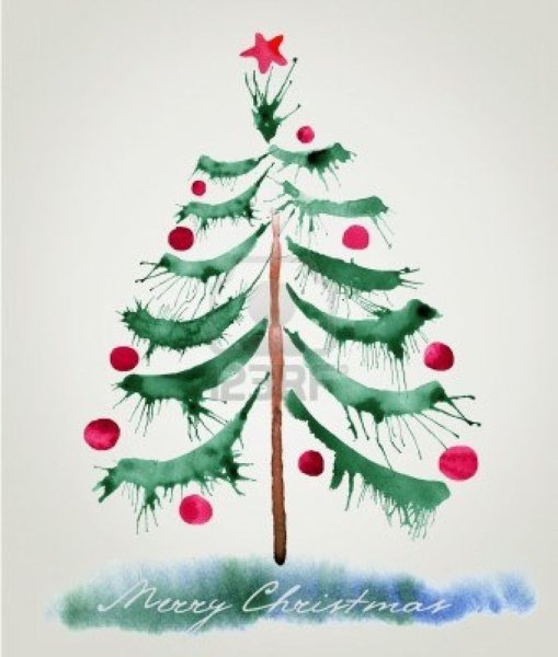 Елка живопись