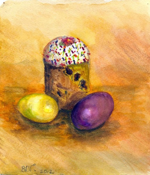 Пасхальные рисунки гуашью