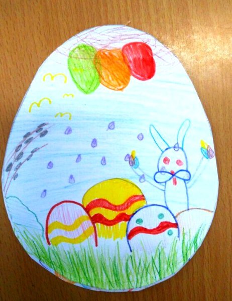 Рисование пасхальное яйцо в старшей группе