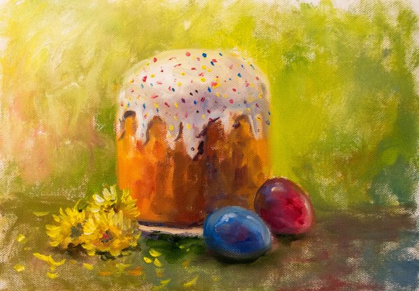 Картины маслом Пасхальный натюрморт